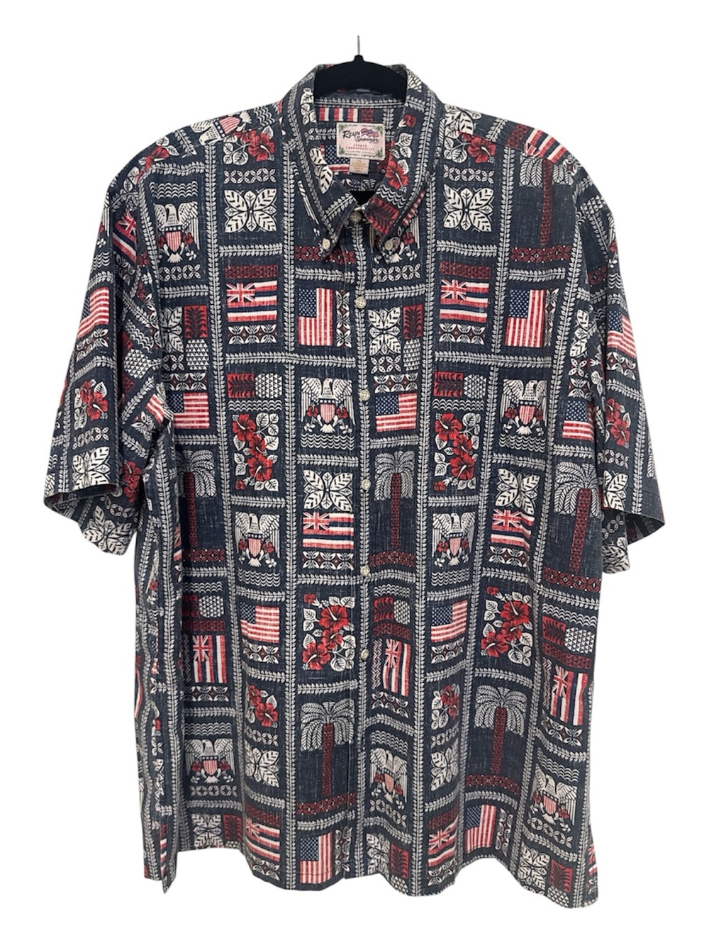 reyn spooner Patriotic Limited Edition Hawaiian Button-Down Shirt - Size XXL